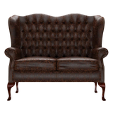 Gladstone 2-Seater Chesterfield Sofa Tudor Mahogany