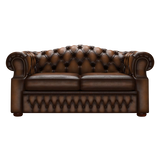 Lawrence 2-istuttava Chesterfield-sohva Antique Autumn Tan