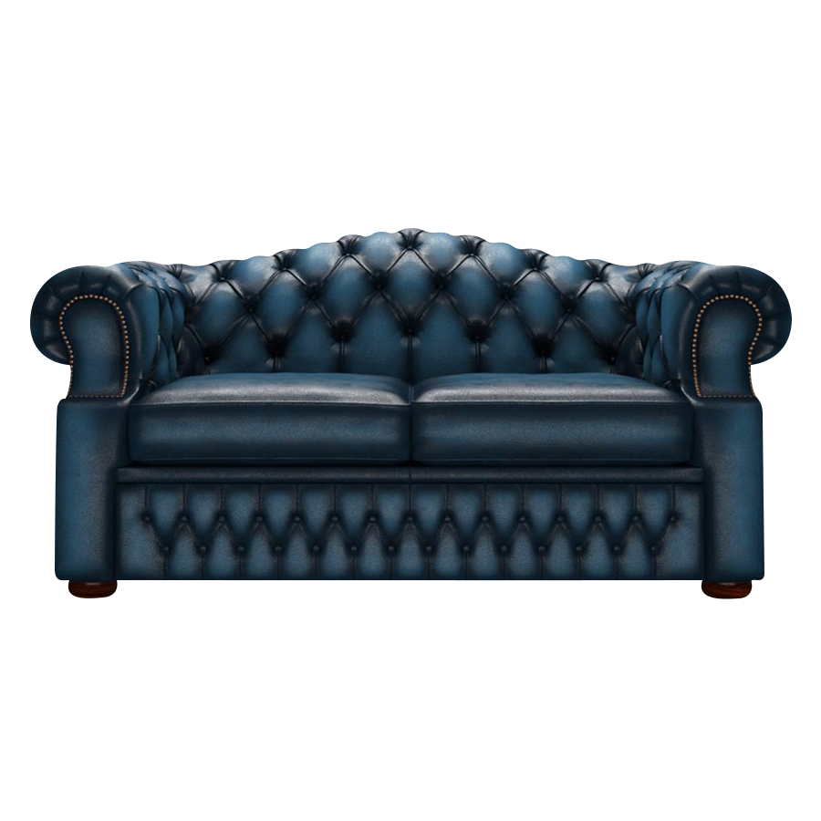 Lawrence 2-istuttava Chesterfield-sohva Antique Blue
