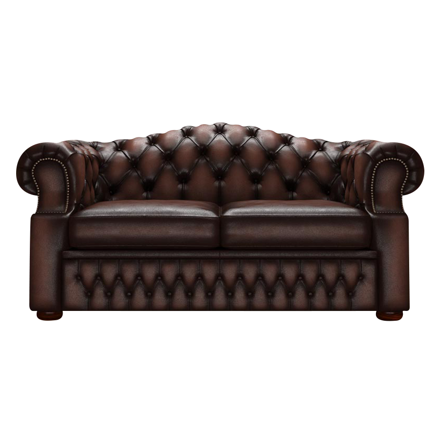 Lawrence 2-istuttava Chesterfield-sohva Antique Brown