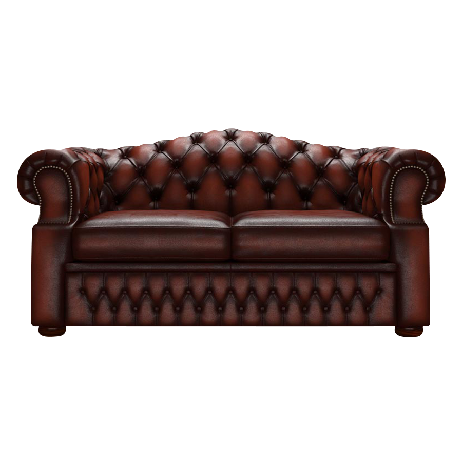 Lawrence 2-istuttava Chesterfield-sohva Antique Chestnut
