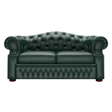 Lawrence 2-istuttava Chesterfield-sohva Birch Forest Green