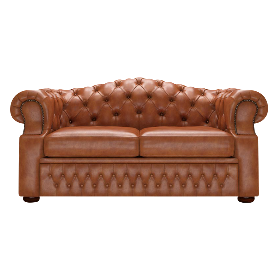 Lawrence 2-istuttava Chesterfield-sohva Old English Bruciato