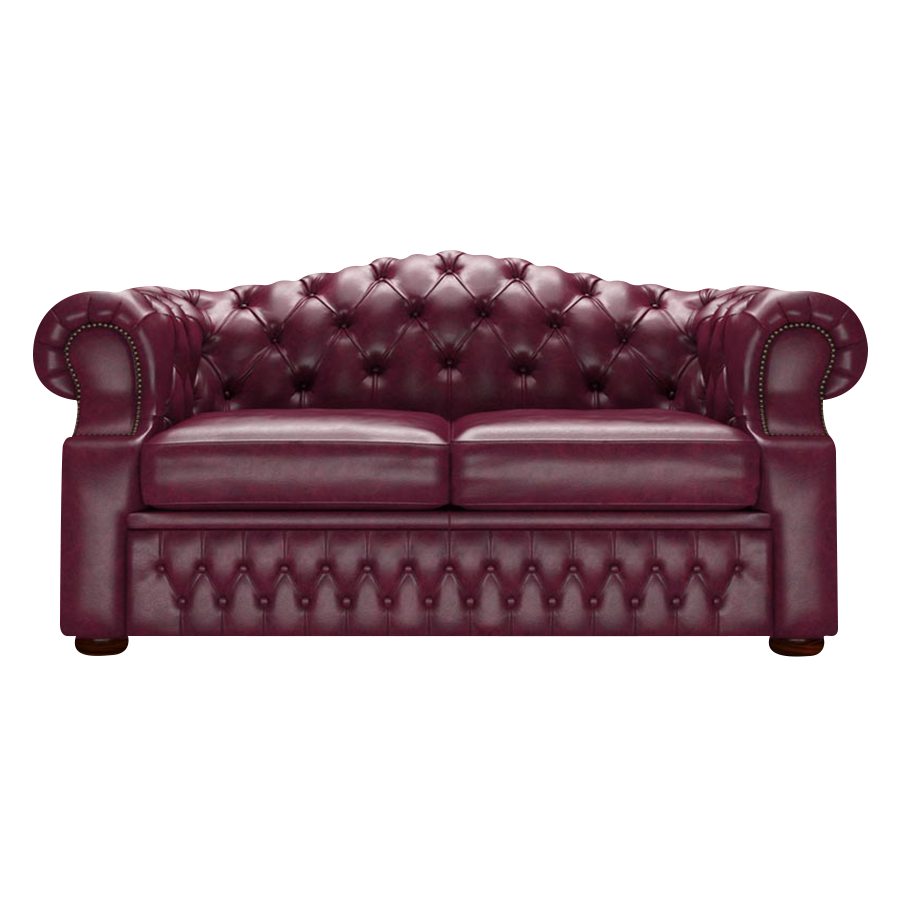 Lawrence 2-istuttava Chesterfield-sohva Old English Burgundy