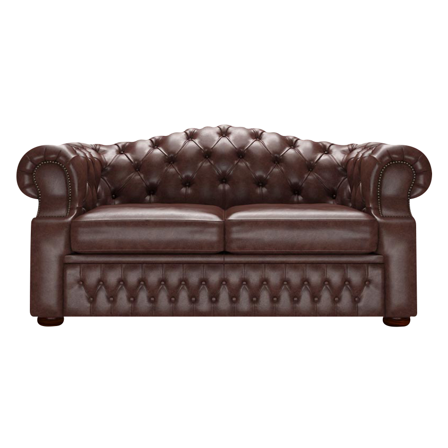 Lawrence 2-istuttava Chesterfield-sohva Old English Dark Brown
