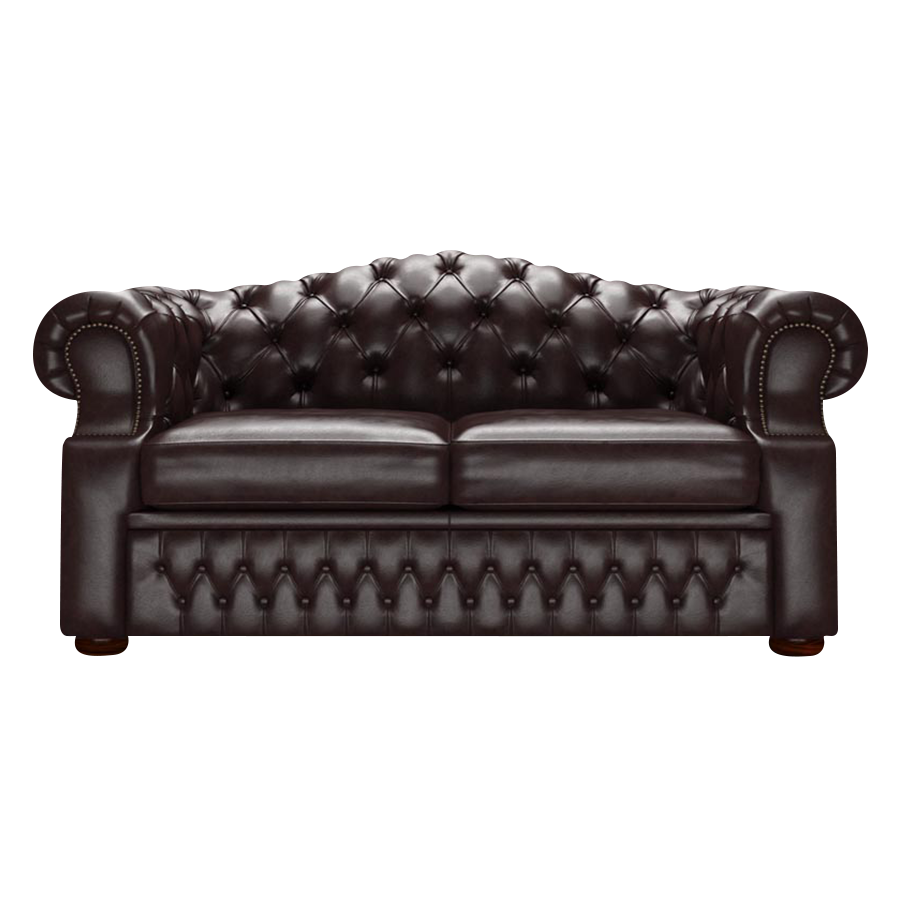 Lawrence 2-istuttava Chesterfield-sohva Old English Smoke