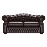 Lawrence 2-istuttava Chesterfield-sohva Old English Smoke