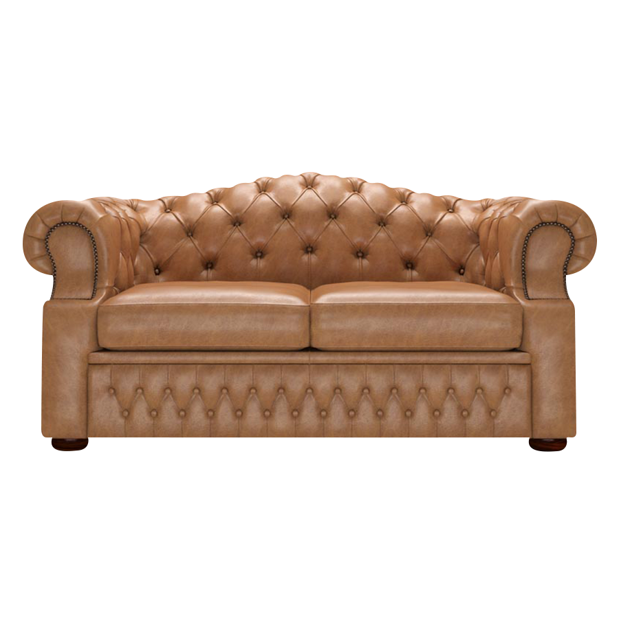 Lawrence 2-istuttava Chesterfield-sohva Old English Tan