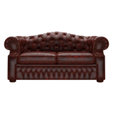 Lawrence 2-istuttava Chesterfield-sohva – Tudor Oxblood