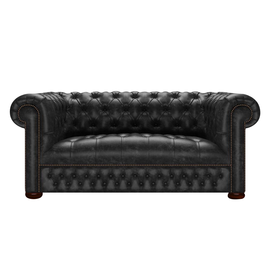 Linwood 2-Sitzer Chesterfield Sofa Etna Black