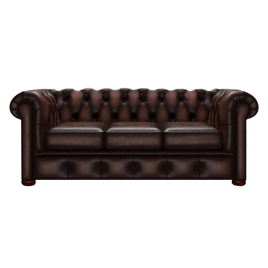 Conway 3-Sitzer Chesterfield Sofa Antique Brown