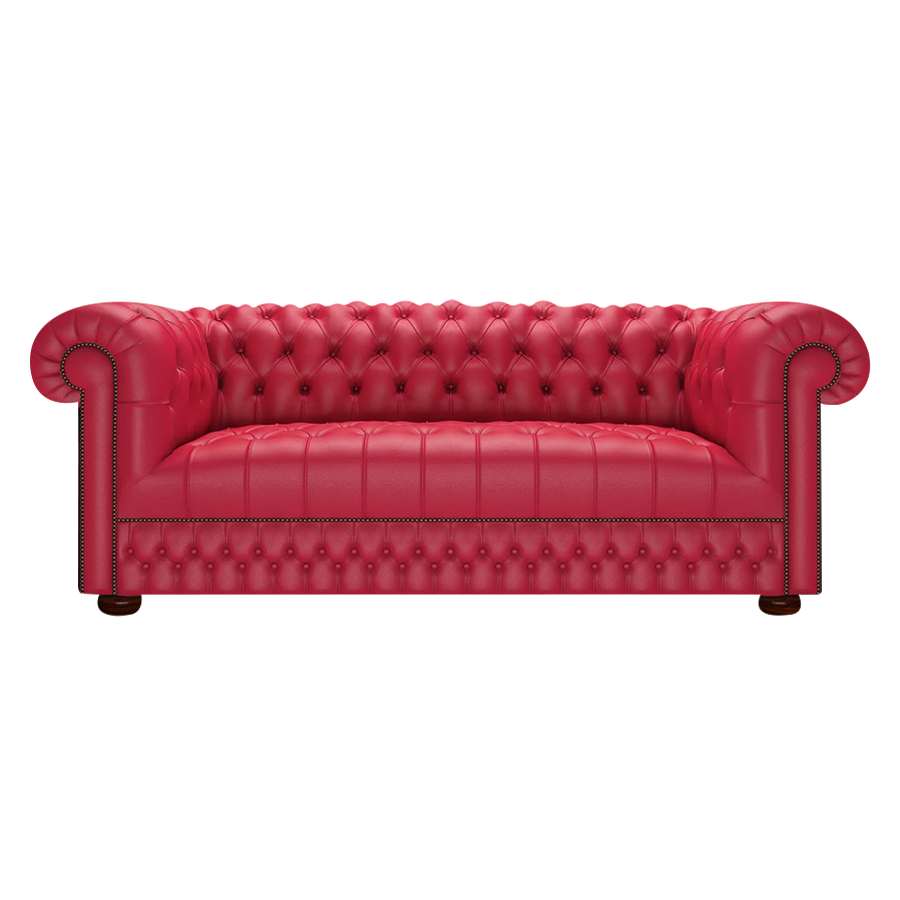 Cromwell 3-istuttava Chesterfield sohva Shelly Flame Red
