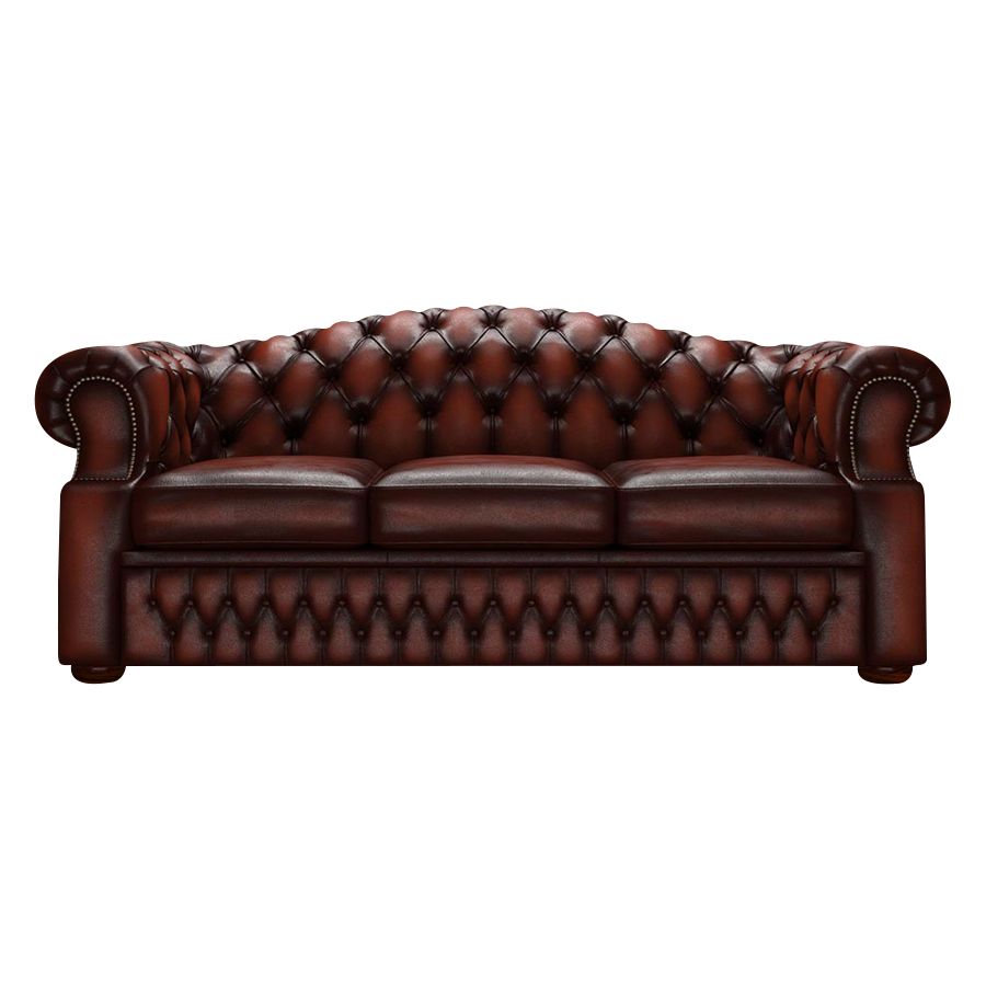 Lawrence 3-Sitzer Chesterfield Sofa Antique Chestnut