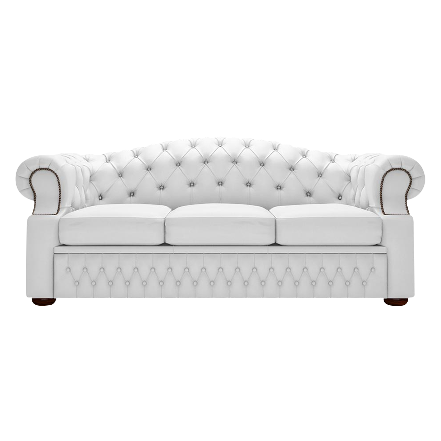 Lawrence 3-Sitzer Chesterfield Sofa Birch White