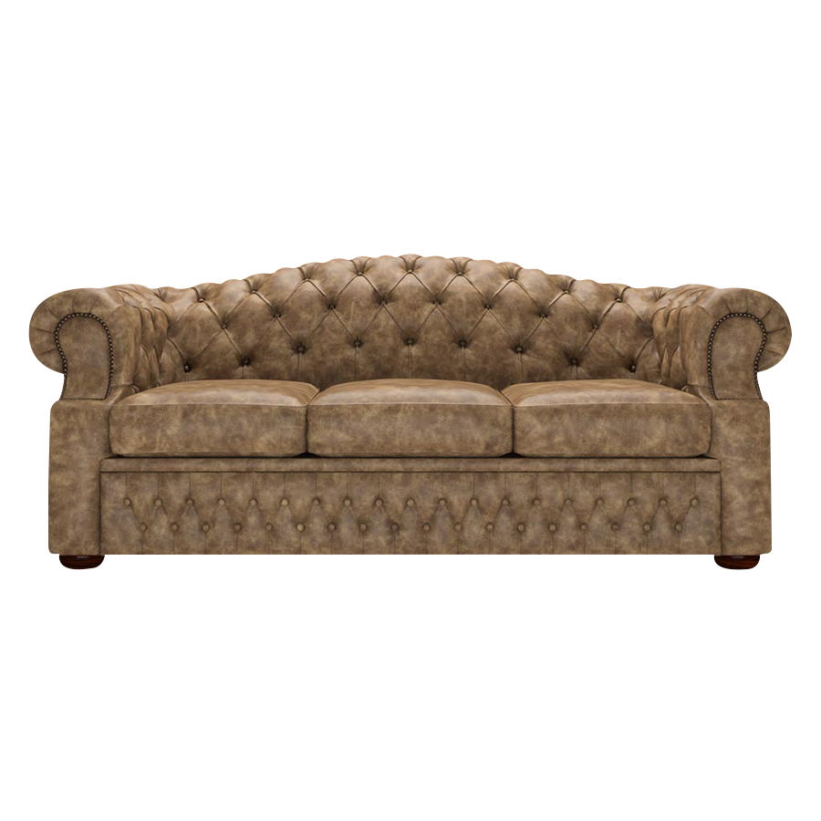 Lawrence 3-Sitzer Chesterfield Sofa Etna Camel