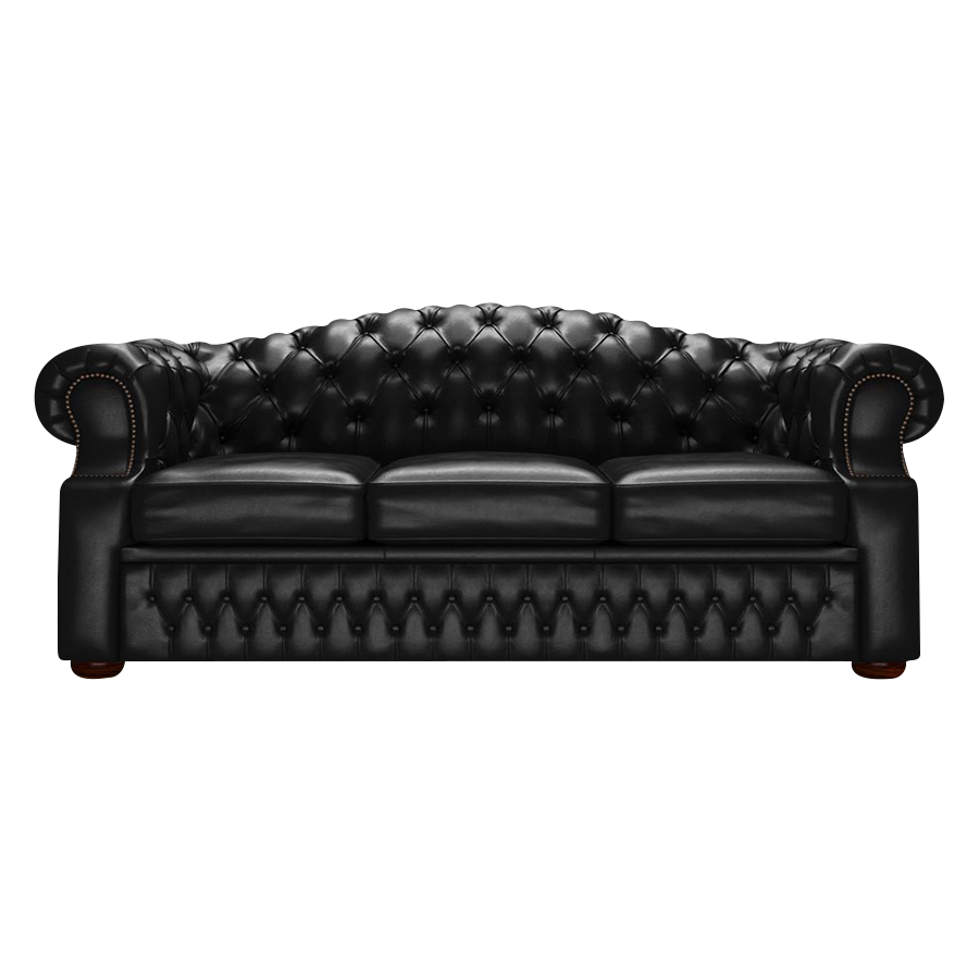 Lawrence 3-Sitzer Chesterfield Sofa Old English Black