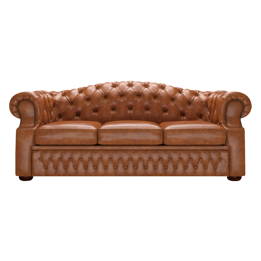 Lawrence 3-Sitzer Chesterfield Sofa Old English Saddle