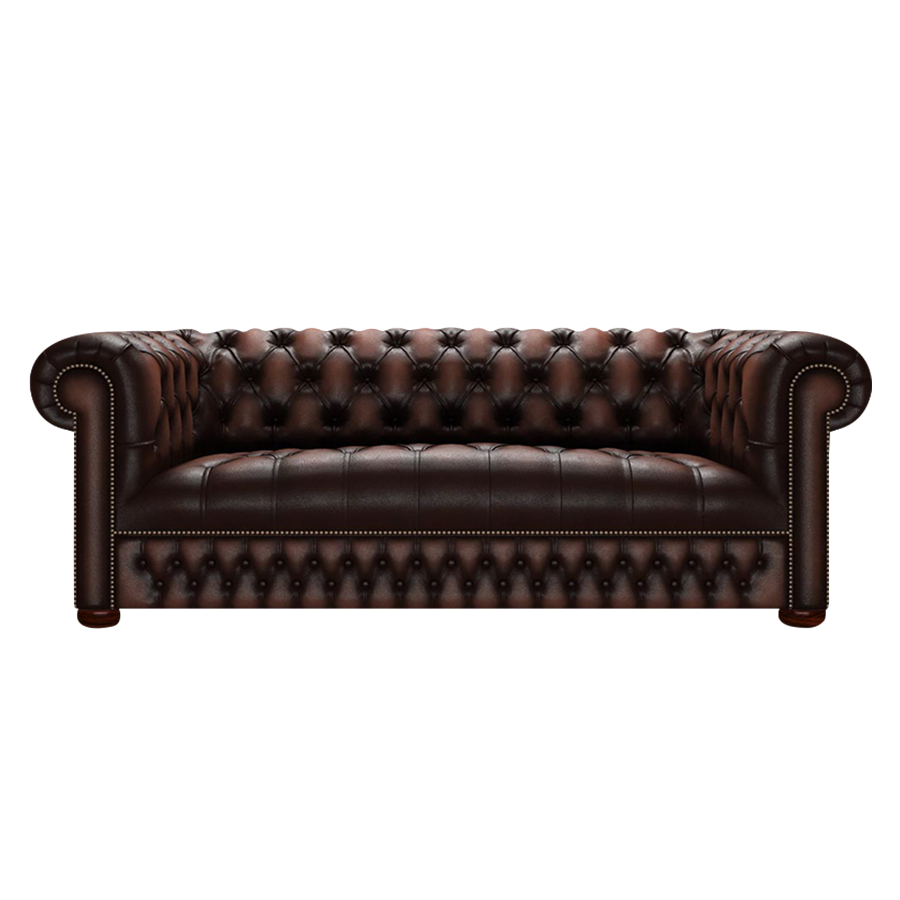 Linwood 3-Seater Chesterfield Sofa Antique Brown