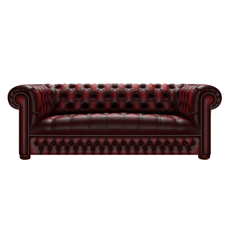 Linwood 3-Seater Chesterfield Sofa Antique Red