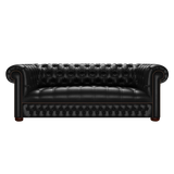 Linwood 3-Seater Chesterfield Sofa Old English Black