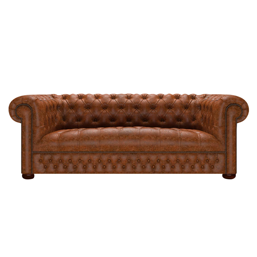 Linwood 3-Seater Chesterfield Sofa Tudor Chestnut