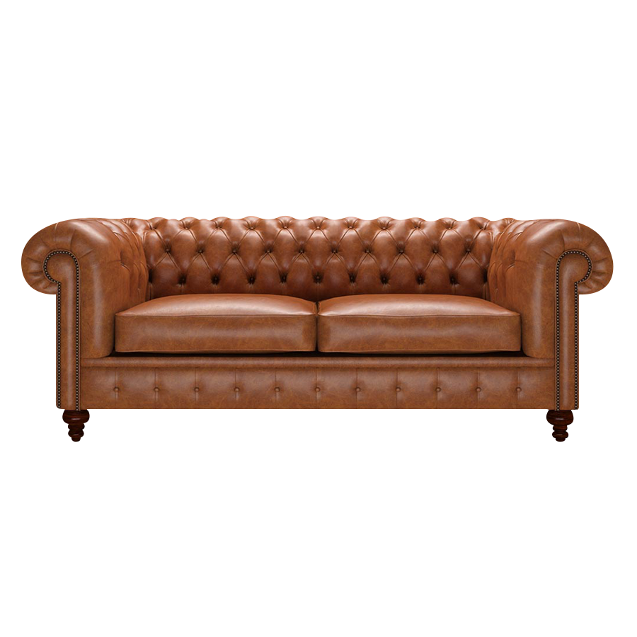 Raleigh 3-Sitzer Chesterfield Sofa Old English Saddle