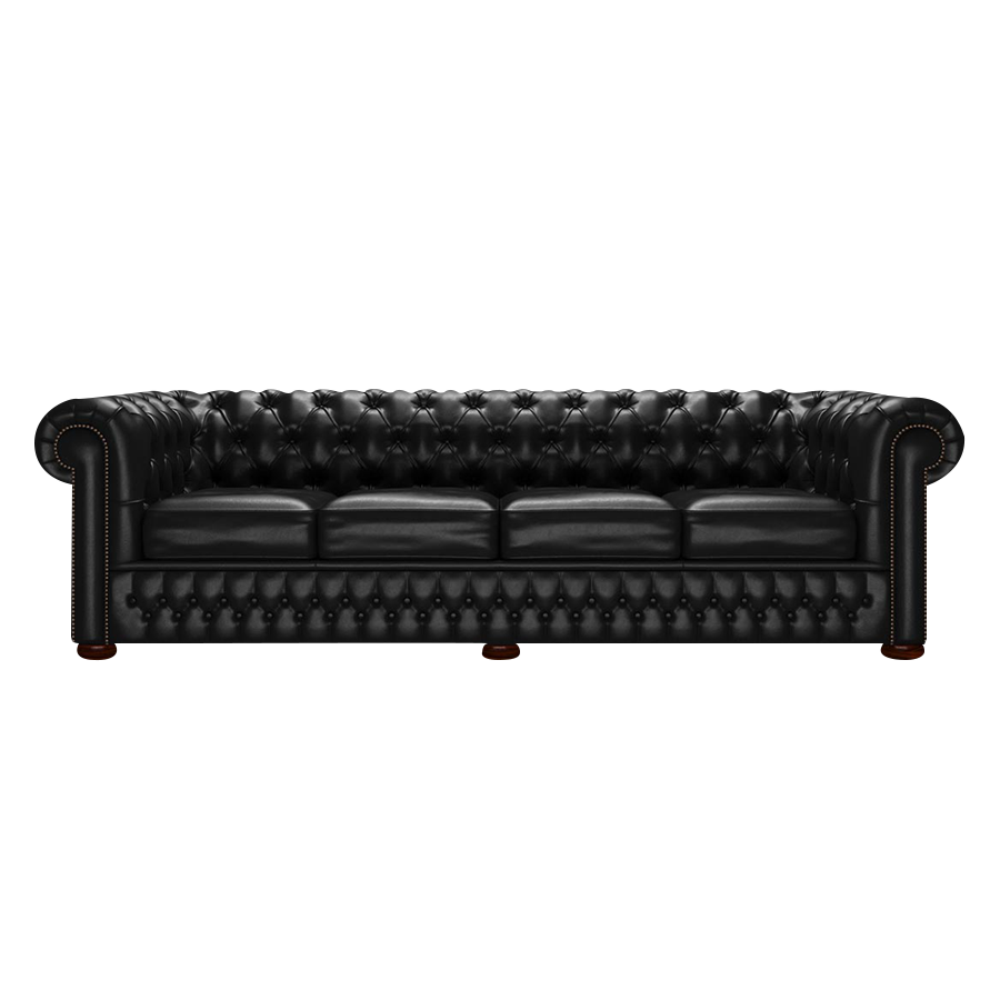 Classic 4-Sitzer Chesterfield Sofa Old English Black