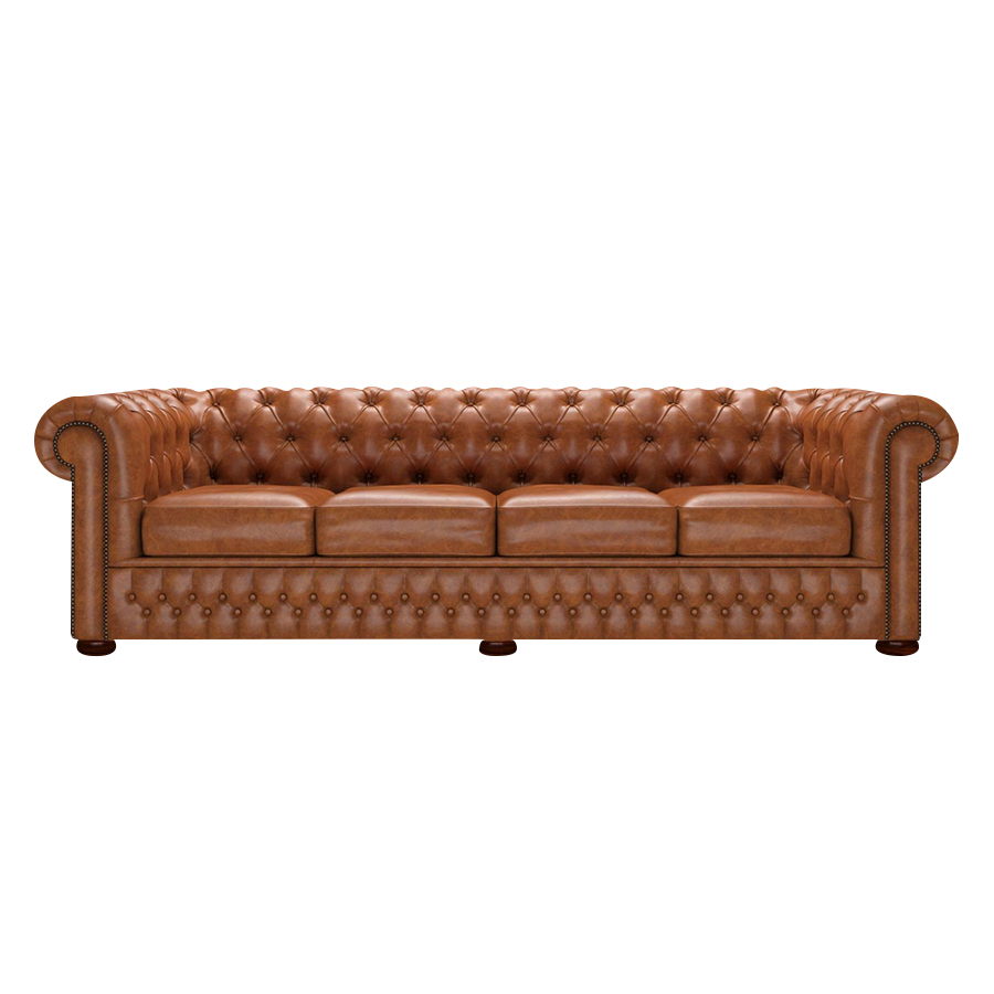 Classic 4-Sitzer Chesterfield Sofa Old English Saddle
