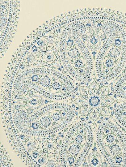 Sanderson Behang Paisley Circles Blue