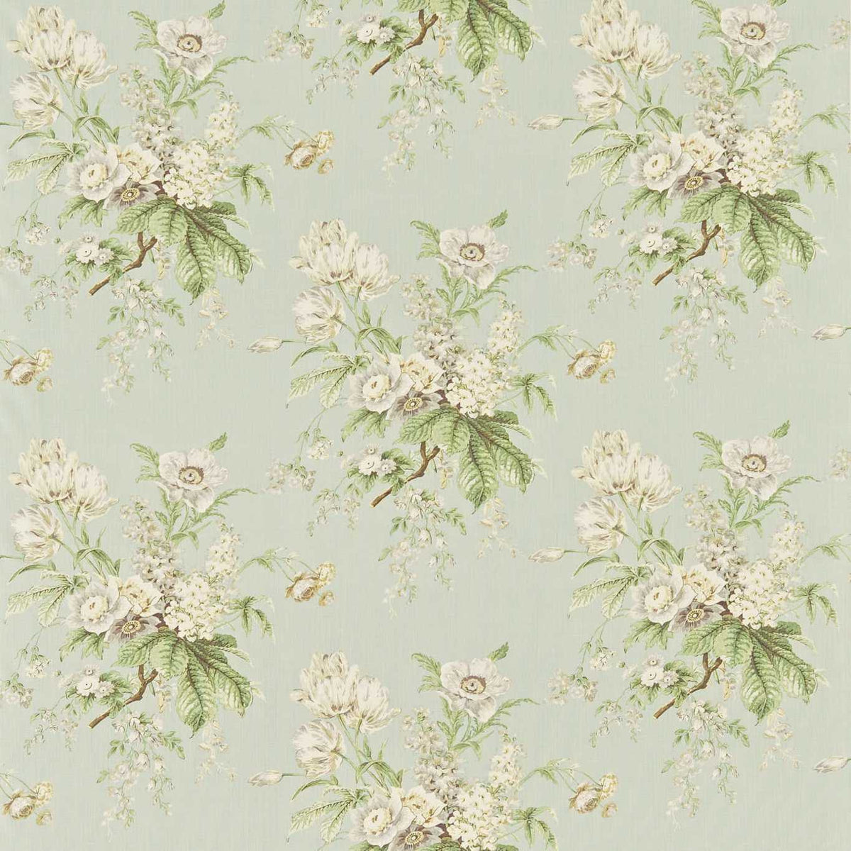 Sanderson Stoff Tournier Silver Eggshell