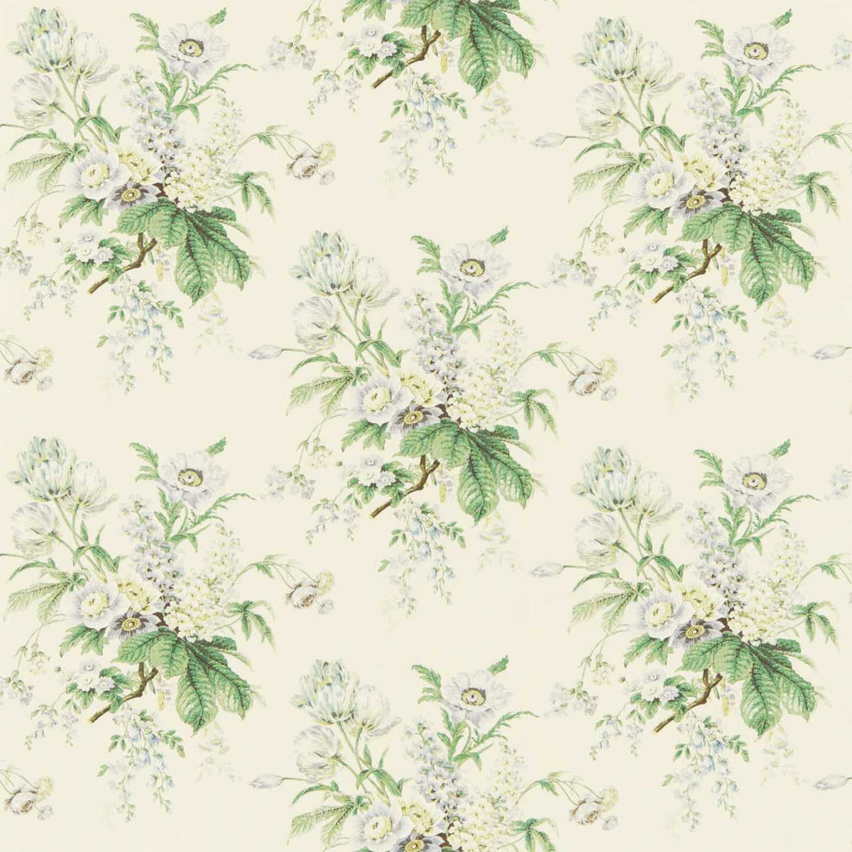 Sanderson Stoff Tournier Silver Cream
