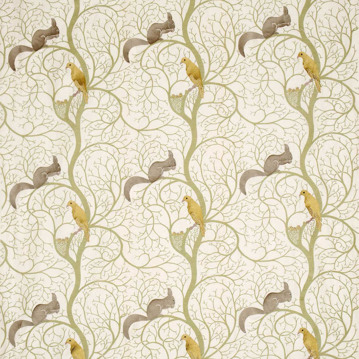 Sanderson Fabric Squirrel and Dove Sage Neutral