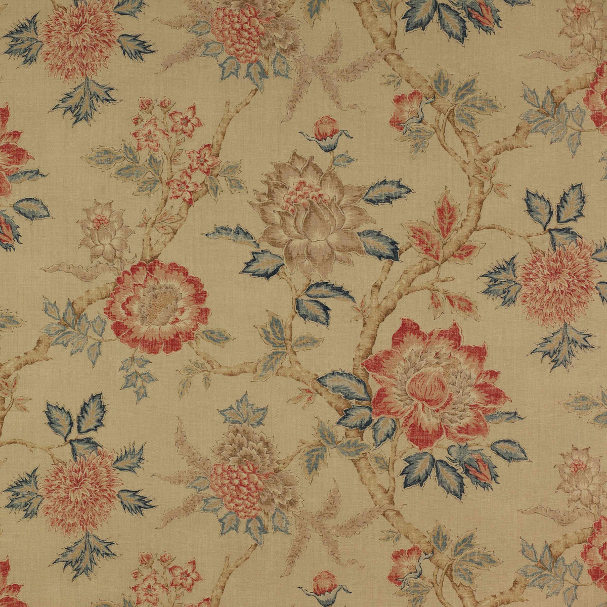 Colefax and Fowler Tyg Darsham Tomato Blue