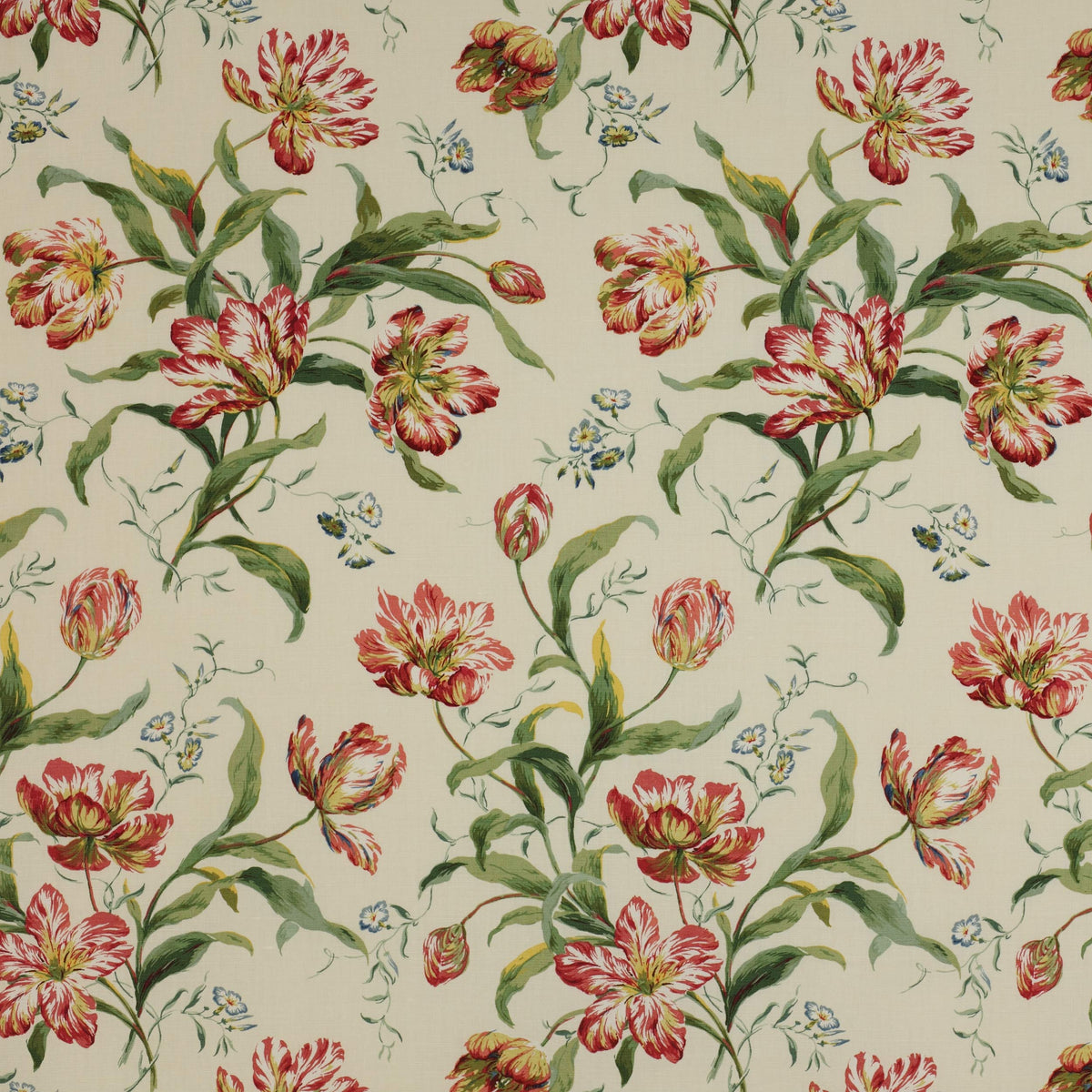Colefax and Fowler Delft Tulips Pink Green -kangas