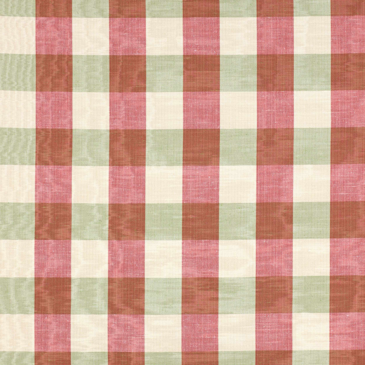 Colefax and Fowler Stof Eaton Check Red Green