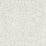 Morris and Co Tapete Pure Sunflower Chalk Silver