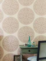 Sanderson Behang Paisley Circles Blue
