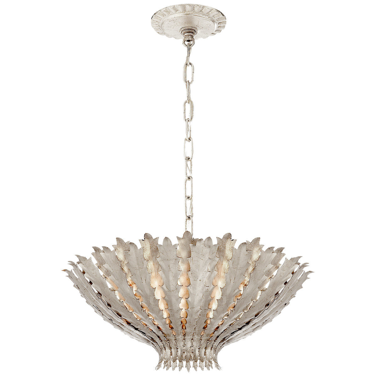 Hampton Medium Chandelier in Burnished Silver Leaf