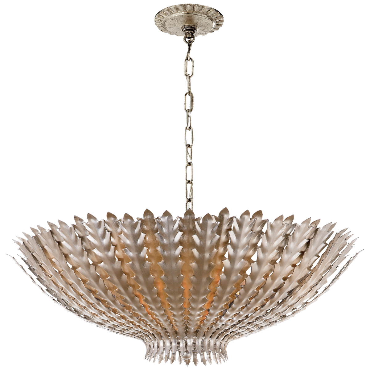 Hampton Large Chandelier in Burnished Silver Leaf