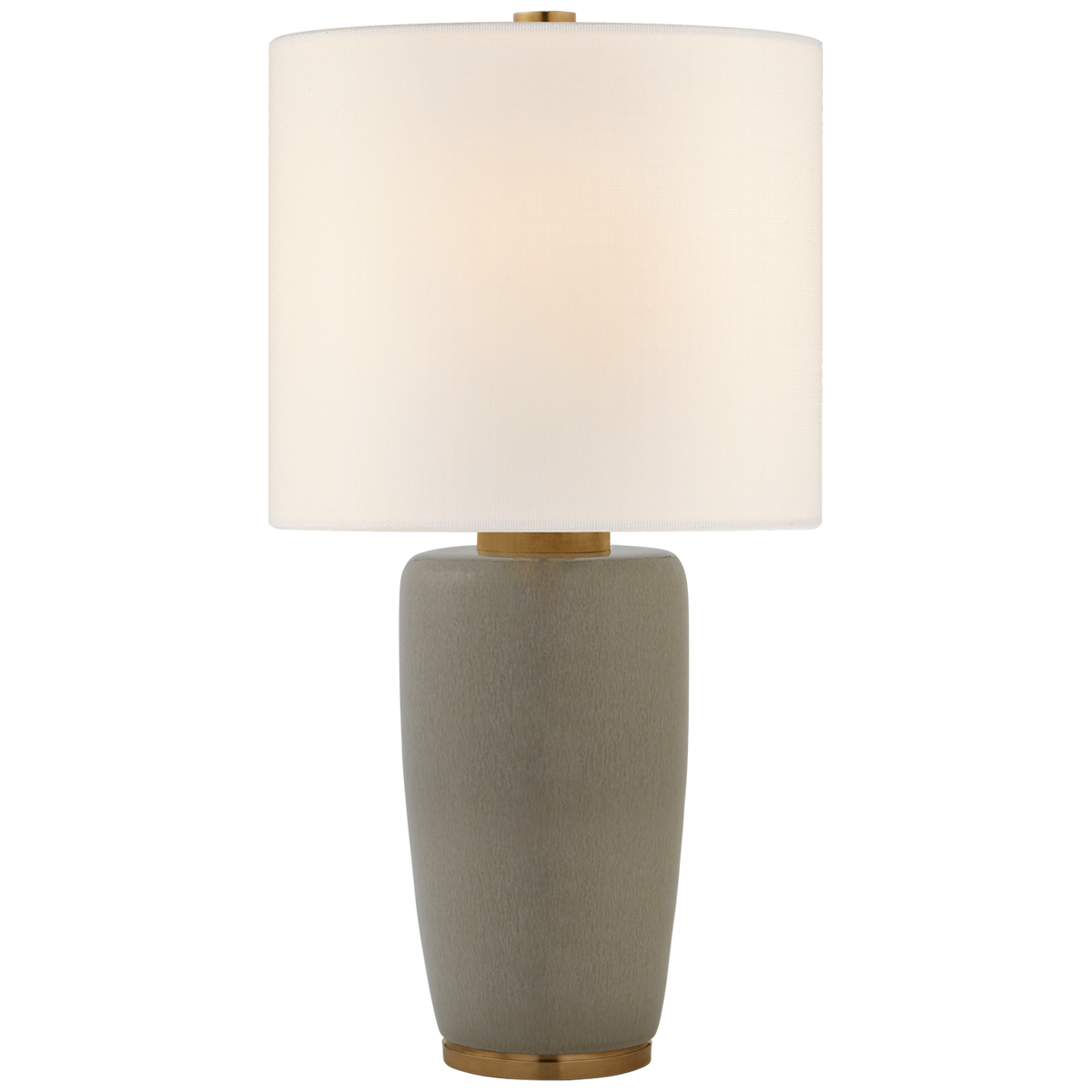Chado Large Table Lamp in Shellish Gray with Linen Shade