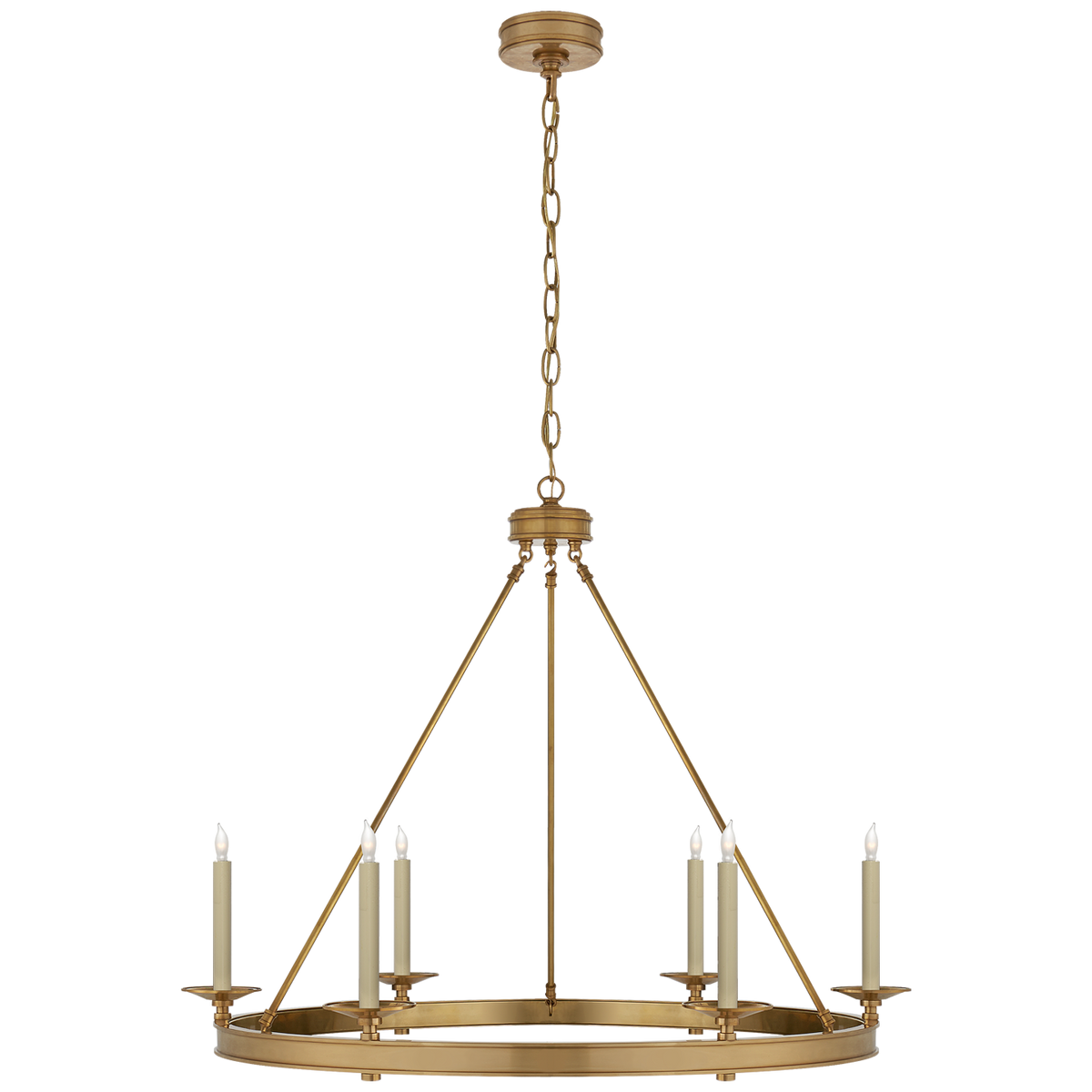 Launceton Ring Chandelier in Antique-Burnished Brass
