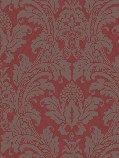 Cole and Son Behang Blake Red & Silver