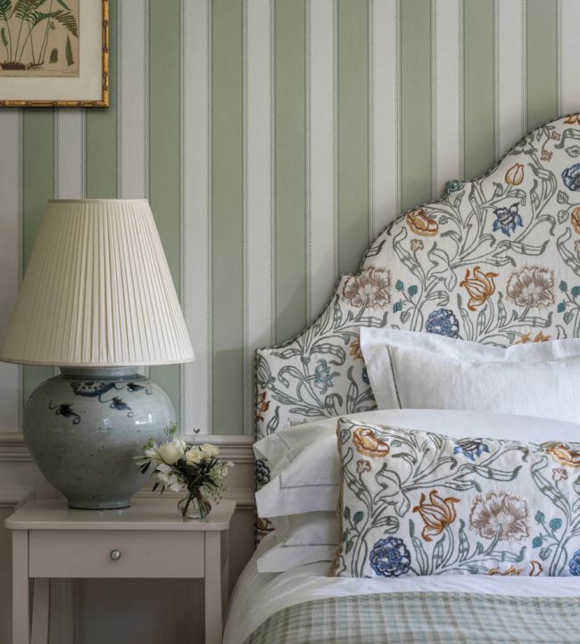 Nina Campbell Chabot Aqua Ochre Blue -kangas
