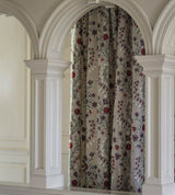 Nina Campbell Fabric Madeleine Red Teal Amethyst