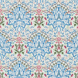 Morris and Co Stof Artichoke Embroidery Peacock Cream
