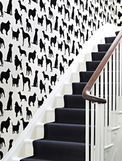 Osborne and Little Wallpaper Best In Show Silver Ivory