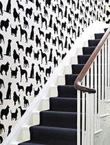 Osborne and Little Wallpaper Best In Show Silver Ivory